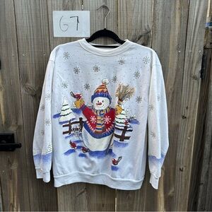 Vintage Christmas Sweatshirt Size Large